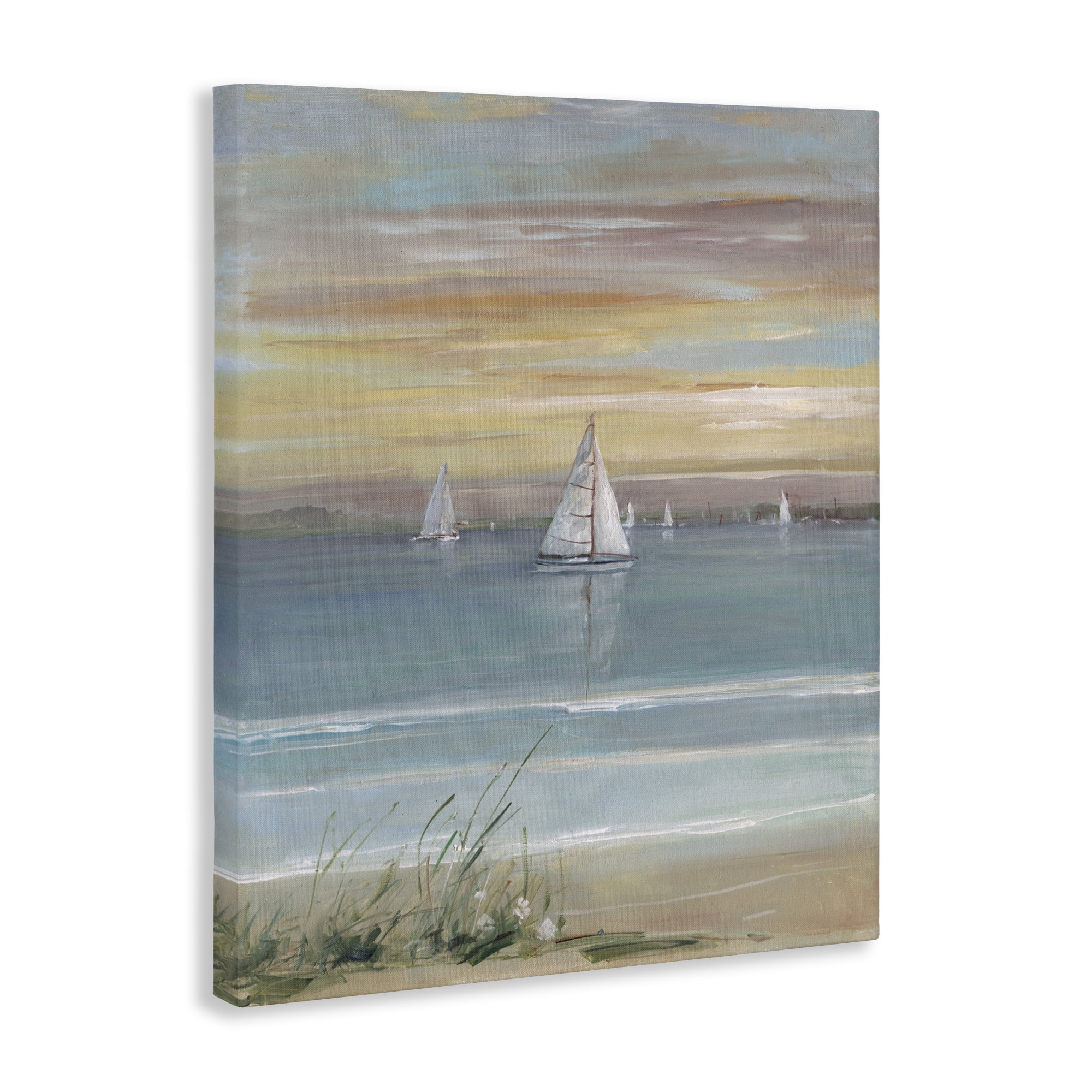 Stupell Industries Coastal Sailboats At Twilight Canvas Wall Art, design by Sally Swatland