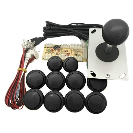 

Quality DIY Arcade Game Handle Kit Pins Joystick SANWA Push Button Zero Delay USB Board Wire Set For PC Raspberry Pi