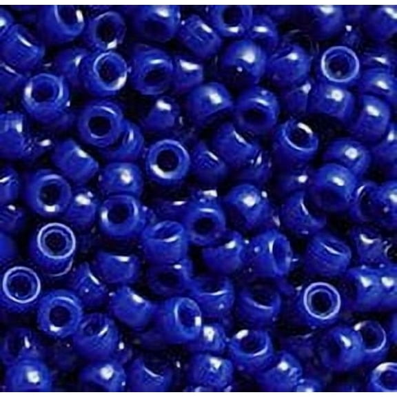 Jolly Store Crafts 9x6mm Blue Pony Beads, 500pc., Made in the USA