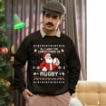 thumbnail image 5 of Christmas Sweatshirt, All I Want for Christmas is Rugby Ugly Holiday Sweatshirt, Festive Santa Rugby Fan Jumper, Christmas Gameday Apparel for Men & Women, Unique Xmas Gift, 5 of 5