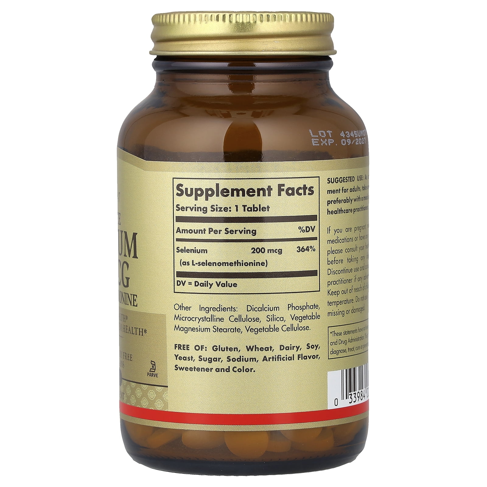 Solgar Yeast Free Selenium 200 Mcg Tablets