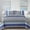 Blue, variant on Boho Quilt King Size, Blue and Orange Bohemian King Quilt, Lightweight Microfiber Bed Decor Bedspread for All Season 103"x90"(3 Pieces)