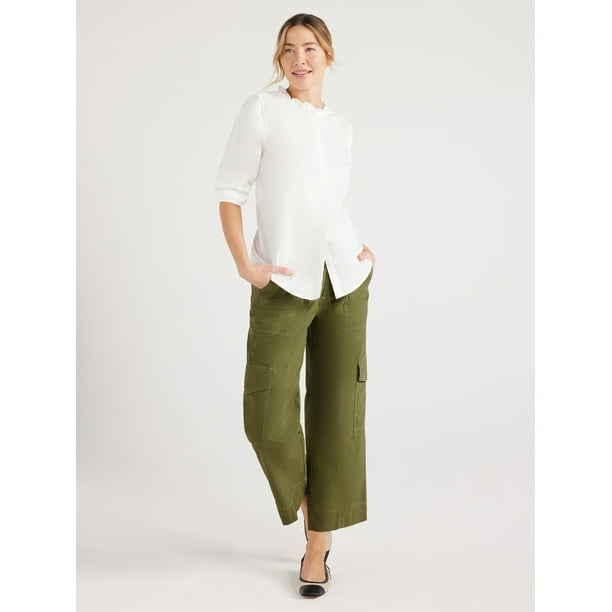 Free Assembly Women's Cargo Pants, 27” Inseam, Sizes XS-XXXL