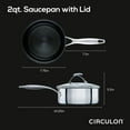 thumbnail image 3 of Circulon Clad Stainless Steel Induction 2 Quart Sauce Pan with Glass Lid, 3 of 8