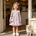 thumbnail image 3 of Lanbubble Toddler Girls Long Sleeve Dresses 2 Pack A-Line Casual Play Dresses 2-3T, 3 of 7