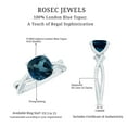 thumbnail image 6 of Rosec Jewels 2.25 CT Spiral Shank Engagement Ring with London Blue Topaz and Diamond, 18K White Gold, US 7.50, 6 of 7