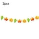thumbnail image 2 of Guirnalda decorativa de Acción de Gracias (paquete de 2) | Decoración para fiestas de otoño con diseños de calabaza, girasol, hoja de arce y pavo, 2 of 6