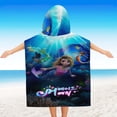 thumbnail image 3 of Mermaid Magic Hooded Beach Towel Poncho for Kid Girls Toddlers Boys Bath Pool Swim Cover-ups Swimwear Soft Lightweight Microfiber, 3 of 6