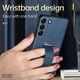 thumbnail image 4 of Funda de cuero de lujo para Samsung Galaxy S23 Ultra S22 Plus S24, funda con pulsera portátil, correa de mano, soporte de anillo de Metal, 4 of 5