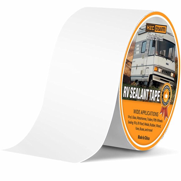 RV Roof Tape, RV Sealant Tape White, 4" x 50' Weatherproof, UV-Resistant Roofing Tape, RV Camper Roofing Repair Sealant Tape for Boat Seali
