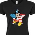 thumbnail image 3 of Disney - Mickey USA Flag Star - Juniors Fitted Graphic T-Shirt, 3 of 5