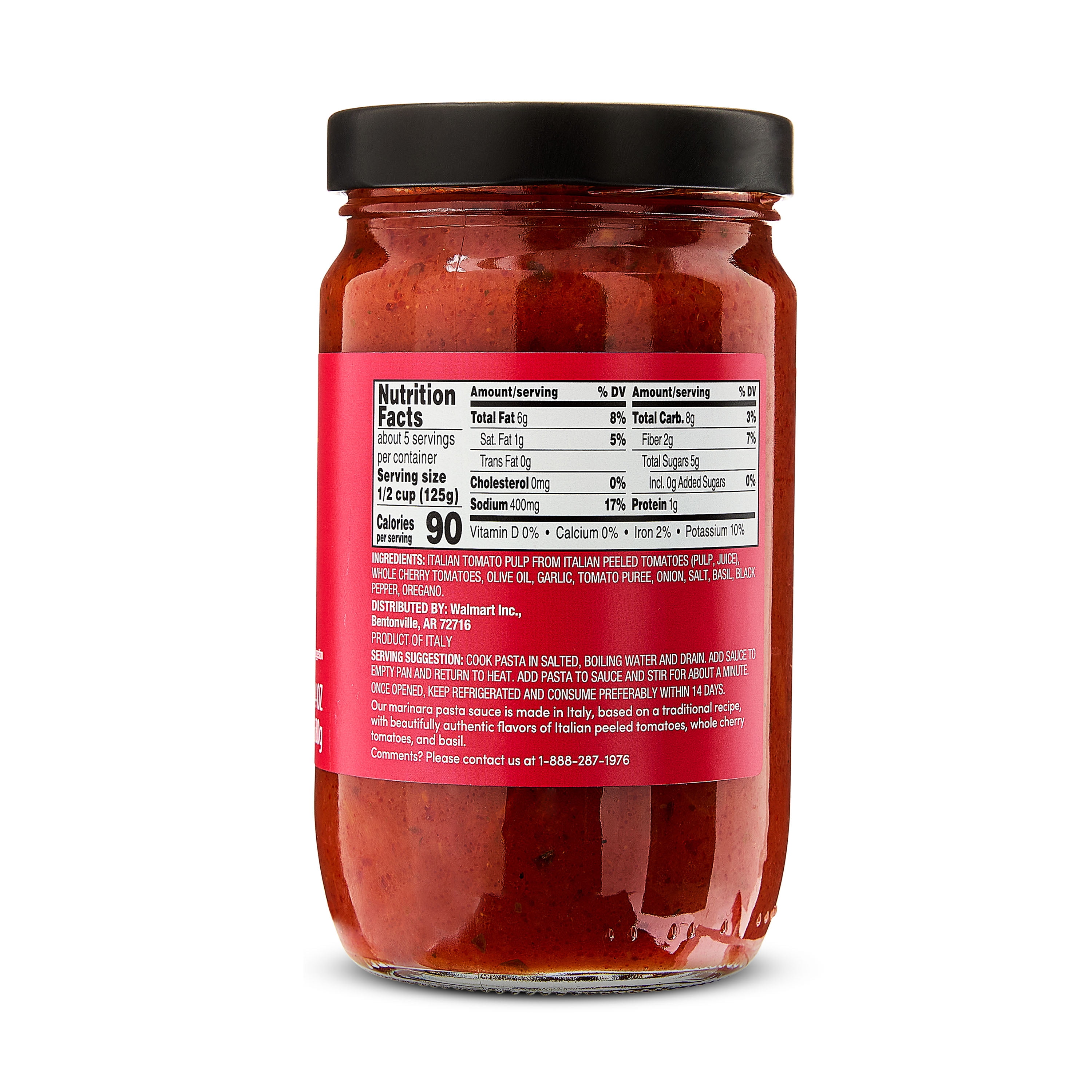 (6 pack) bettergoods Authentic Italian Marinara Pasta Sauce, 24 oz