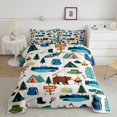 thumbnail image 2 of Manfei Adventure RV Accessories King Size Comforter Sets 3pcs,Rustic Lake House Comforters King Size,Light Green Blue,1 Comforter and 2 Pillowcases,Reversible, 2 of 6