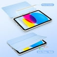 thumbnail image 6 of Rechale Compatible with iPad (A16) 11th Generation Case 11 Inch 2025, for iPad 10th Generation Case 10.9 inch 2022, Clear Back Slim Trifold Stand with Pencil Holder Auto Wake/Sleep, 6 of 8