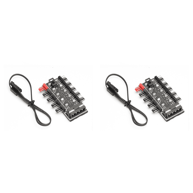 Ventilador de placa base PWM enfriador HUB divisor adaptador de controlador de velocidad (4 pines) PC