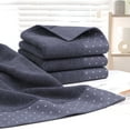 thumbnail image 2 of Unique Bargains Cotton 600 GSM Absorbent Hand Towel Set 14" x 30" Slate Grey 4 Pcs, 2 of 8