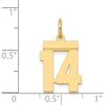 thumbnail image 5 of 14K Yellow Gold Small Polished Number 14 Charm Made In United States ls14, 5 of 6