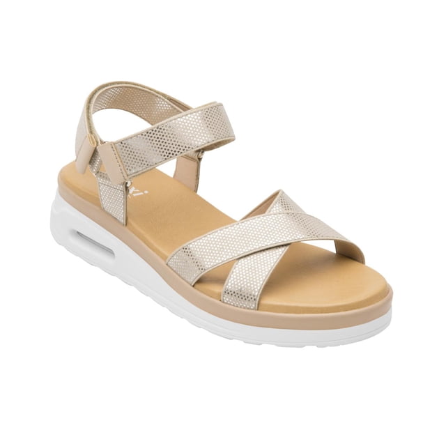 Flexi Mujer Sandalia Moda Casual Urbana Suave Textil Oro dorado 26 Flexi 106513