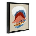 thumbnail image 4 of Stupell Industries Surfing Dino Stegosaurus Novelty & Humor Painting Black Floater Framed Canvas Art Print Wall Art, 25 x 25, 4 of 10
