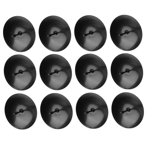12 Pcs Candle Spike Candlestick Candle Holder Candle Accessories 7x6.5cm Black