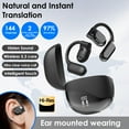 thumbnail image 4 of 2025 New AI Real Time Language Translator Earbuds Open Ear AI Translation Earbuds Translation Pods Translator Earbuds for Android iOS, 144 Languages Translator Pods for iOS & Android (2pcs Black), 4 of 9