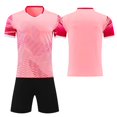 thumbnail image 2 of Custom Football Kit Set for Adult and Child, Name Number Team Logo DIY Family Match Personalized Jersey Shirt Shorts Set, Dad and Son Matching Outfits Pink S, 2 of 6