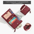 thumbnail image 3 of TAZAG Women's RFID small double fold wallet with card holder and coin wallet, 3 of 5
