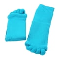thumbnail image 1 of Yoga Gym Massage Half Toe Socks Soft Comfy Elastic Toe Separator Socks (Blue), 1 of 2