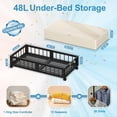 thumbnail image 2 of 2-Pack Bamboo Under Bed Storage with Wheels, Rolling UnderBed Storage Basket with Large Dust Bag, Under Bed Storage Containers for Bedroom, Dorm and Basement, Black, 2 of 15