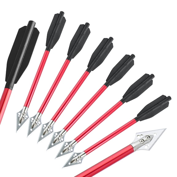 AMEYXGS 24pcs Shooting Aluminum Crossbow Arrow for Compound Bow Hunting