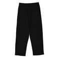 thumbnail image 4 of ZACPNCV Pants for Girls Summer Casual Loose Cotton Linen Straight Wide Leg Drawstring Elastic Waist Solid Cropped Pant Black 14-15 Years, 4 of 7