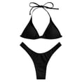 thumbnail image 1 of Women‘s Two Piece Swimsuit Swimsuits Push Up Halter High Neck Bathing Suit Tops, 1 of 4