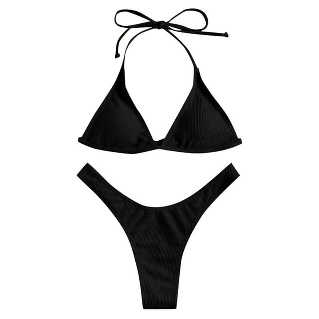 Women‘s Two Piece Swimsuit Swimsuits Push Up Halter High Neck Bathing Suit Tops