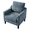 Blue, variant on LAZY BUDDY Comfy Accent Chair for Living Room Bedroom and Waiting Room, Upholstered Mid-Century Reading Chair with Removable Cover & Wood Legs, Wide Singe Modern Lounge Sofa