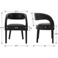 thumbnail image 2 of Guyou Modern Dining Chairs Set of 2, PU Upholstered Barrel Kitchen Chairs with Open Back, Lovely Dresser Chair, Comfy Dining Side Chairs for Dining Room Bedroom Living Room, Black, 2 of 9