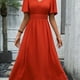 thumbnail image 1 of Vestido De Manga De Mariposa De Puntos Suizos, Elegante Vestido Con Cintura Fruncida Y Cuello En V Para Primavera Y Verano, Ropa De Mujer, 1 of 4