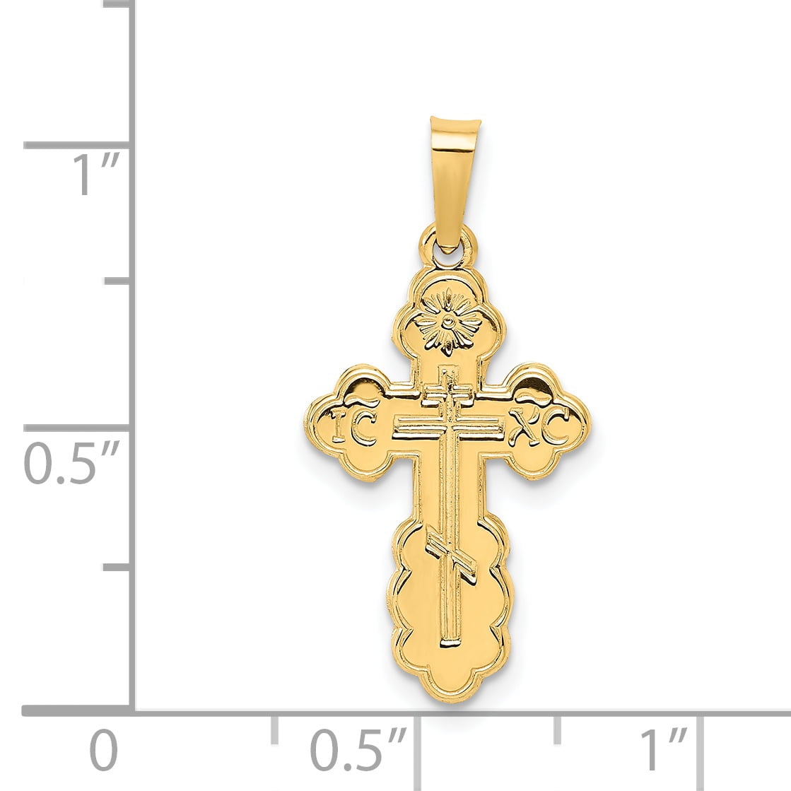 Gold orthodox on sale cross necklace