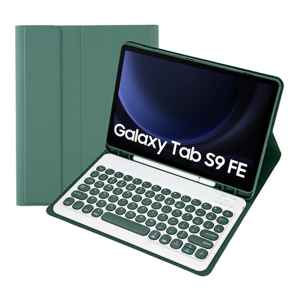 MATN Keyboard Case for Samsung Galaxy Tab S9 FE 10.9 Inch, Soft Cover with Magnetically Detachable Wireless Bluetooth Keyboard,Black with touchpad