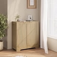 thumbnail image 6 of Furmax Rattan Door Buffet Cabinet Sideboard for Kitchen Wood Storage with Adjustable Shelf for Hallway Entry and Living Room, Beige, 6 of 7