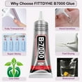 thumbnail image 3 of Pegamento para joyas FITTDYHE B7000, 3 x 50 ml, transparente e impermeable, 3 of 7