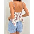 thumbnail image 5 of Biekopu Women Camisole, Sleeveless Tops V-neck Backless Flower Print Summer Vest for Party Club, 5 of 9