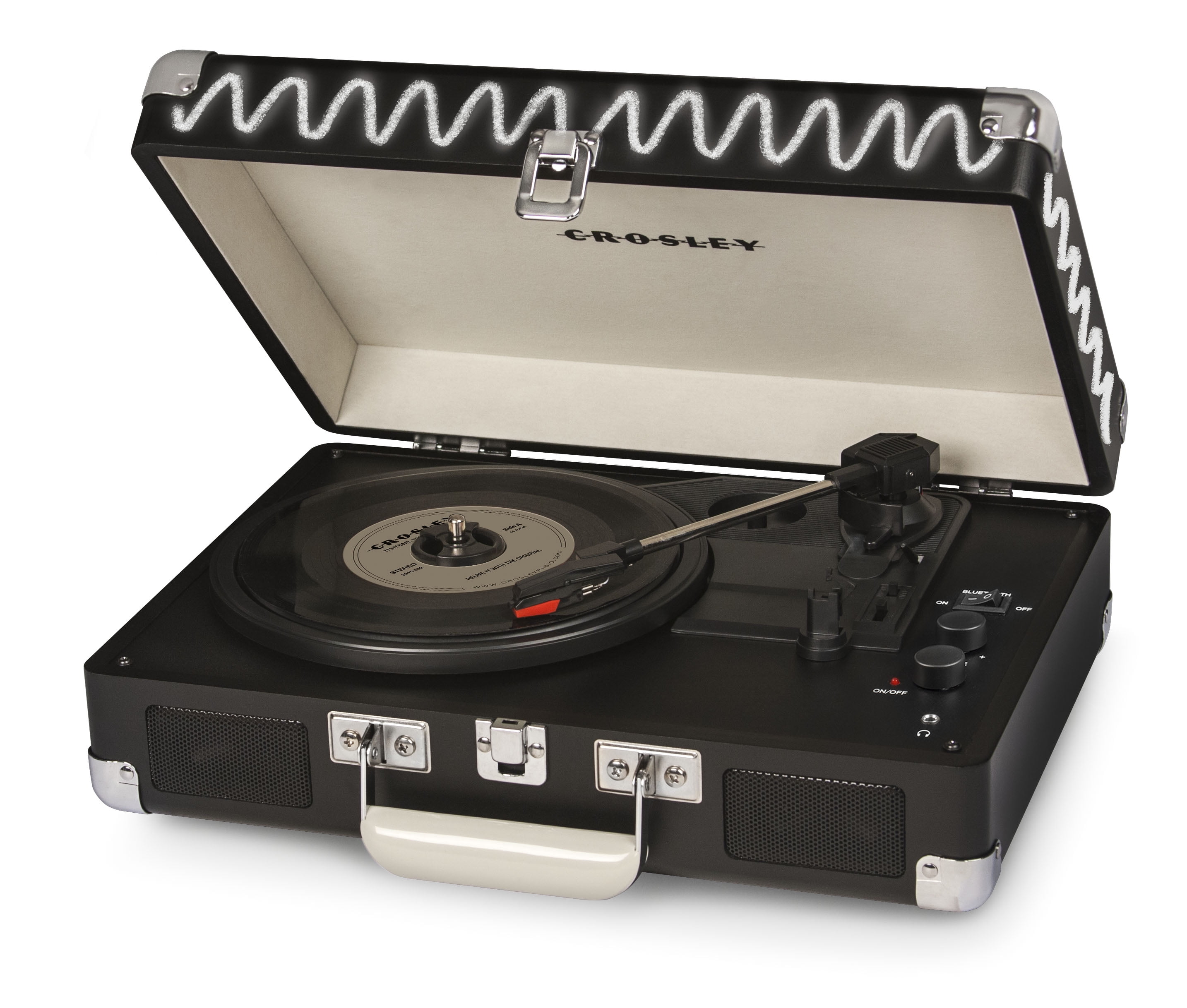 その他 Crosley Cruiser Bluetooth Record Player Crosley Cruiser Deluxe Stereo Bluetooth Portable Suitcase