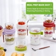 thumbnail image 5 of Lumikrypt 4 Pack Overnight Oats Containers with Lids（16 oz＋5 oz), Yogurt Parfait Cups, Dual-Laryer Chia Pudding Jars with Dry & Wet Separation, for Oatmeal Cereal Nut Fruit, Meal Prep, 5 of 7