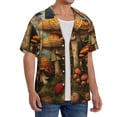 thumbnail image 2 of Sikiie Vintage Cloud Mushroom Men's Wrinkle Free Untucked Cuban Shirt Business Casual Button Down Shirts Short Sleeve Shirt3X-Large, 2 of 5
