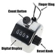 thumbnail image 2 of Hand counter, mechanical counter, metal click counter, 4-digit counter for people, golf, rev counter knitting, 2 of 5