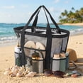 thumbnail image 4 of Fmbmuo Large Beach Tote Bags for Women with 9 Pockets, Mesh Travel Bags for Beach Pool Cruise Quick Dry, 4 of 4