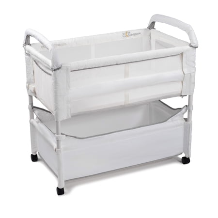 Arm's Reach Clear-Vue Co-Sleeper Bassinet, Bedside Sleeper with Mesh Sides, ASTM Certified, White