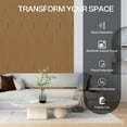 thumbnail image 5 of Wood Slat Acoustic Panels for Wall 3D Fluted Sound Absorbing Panel with Wood Finish Slat Wall Panels Home Decor Bedroom Sound Blocker Room Decor Sound Deadening Panels, 7.87"x94.48",Teakwood, 4 PCS, 5 of 7