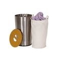 thumbnail image 4 of Household Essentials Round Metal Hamper with Wooden Lid, Hamper with Removable Liner, Single Load Capacity with Enhanced Air Circulation, Versatile, Sturdy, Modern, Stainless Steel, 4 of 7