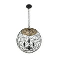 thumbnail image 5 of 362P03BL-Varaluz Lighting-Cayman - 3 Light Orb Pendant In Coastal Style-19 Inches Tall and 18 Inches Wide-Black Finish    -Traditional Installation, 5 of 7